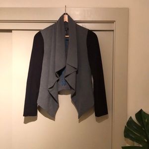 Black and gray cardigan/blazer